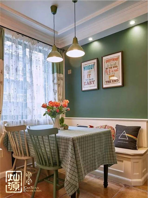 餐廳設(shè)計(jì)L形卡座裝修