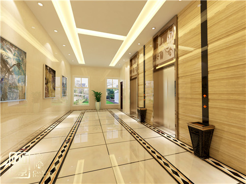 南寧寫(xiě)字樓裝修公司-電梯間