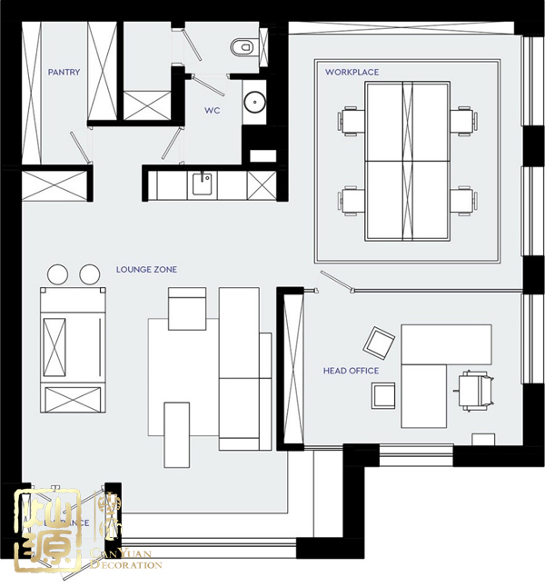 溫暖人性的工業(yè)風(fēng)簡(jiǎn)約辦公室設(shè)計(jì)賞析