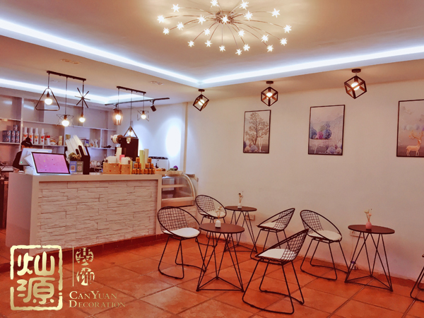 40平米奶茶店真實圖 簡約風(fēng)格奶茶店裝修出你的夢