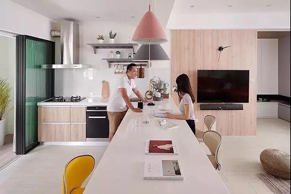 開(kāi)放式廚房裝修實(shí)景圖