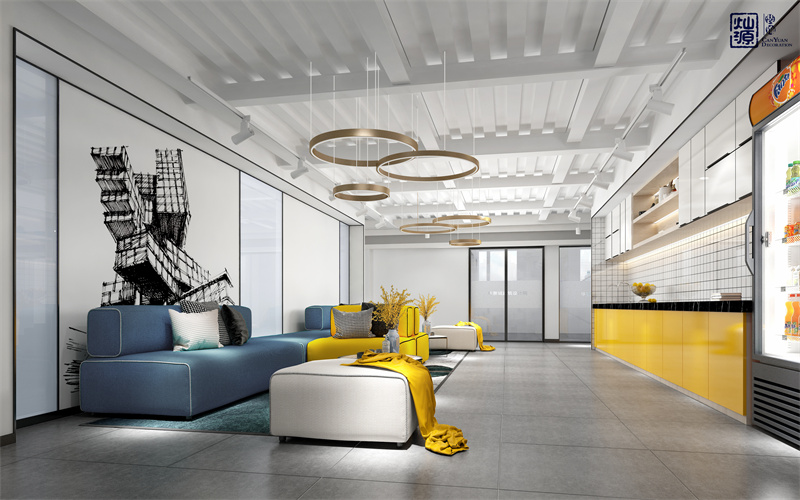 南寧辦公室裝修公司休閑區(qū)效果圖