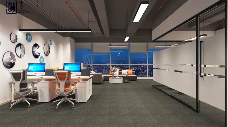 小平米辦公空間裝修效果圖-辦公區(qū) 小平米辦公空間裝修效果圖-辦公區(qū)