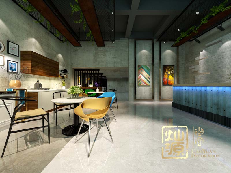 德利AICC工業(yè)風(fēng)主題餐廳裝修案例-燦源裝飾 德利AICC工業(yè)風(fēng)主題餐廳裝修案例-燦源裝飾