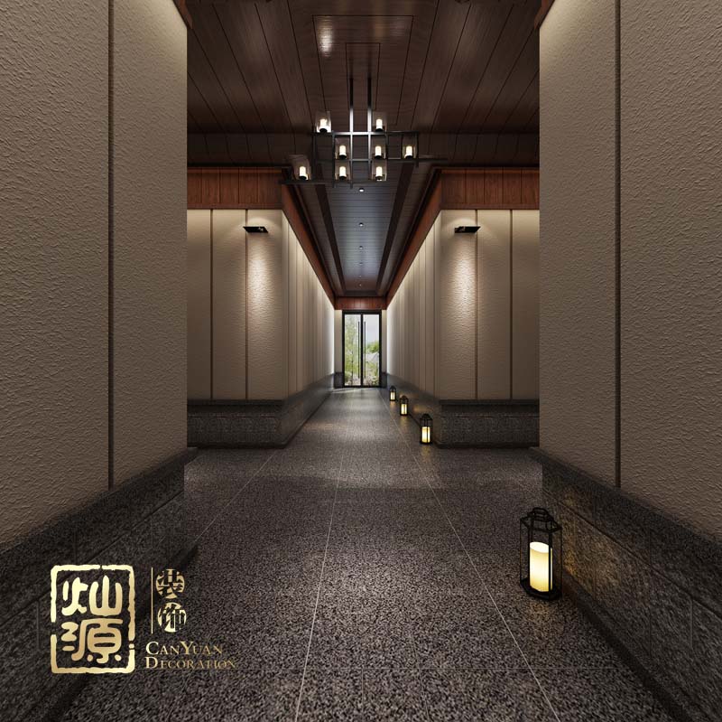 南寧休閑會所設(shè)計(jì)二層走道效果圖