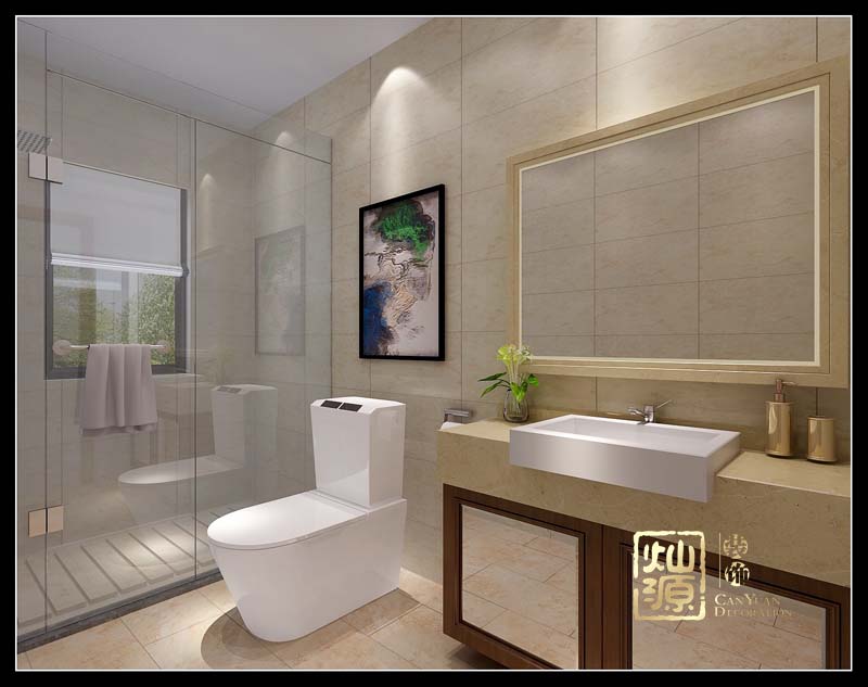 南寧私人會所設計裝修之衛(wèi)生間效果圖