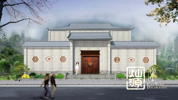 四合院別墅設(shè)計外觀實(shí)景圖