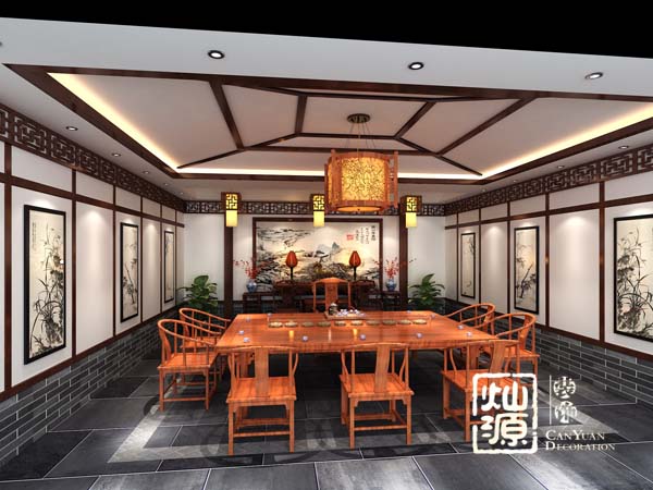 四合院別墅設(shè)計中堂實(shí)景圖