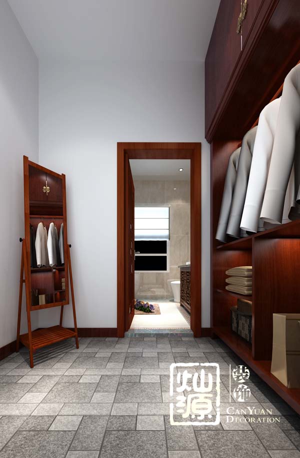 四合院別墅設(shè)計衣帽間實(shí)景圖