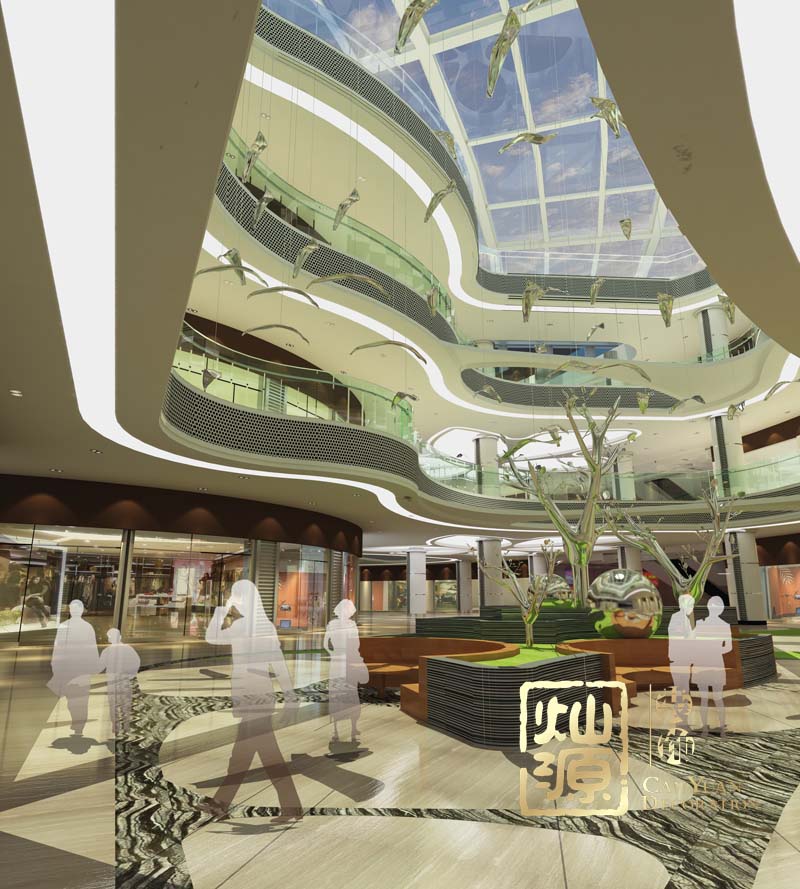 商業(yè)廣場設(shè)計(jì)采光井效果圖