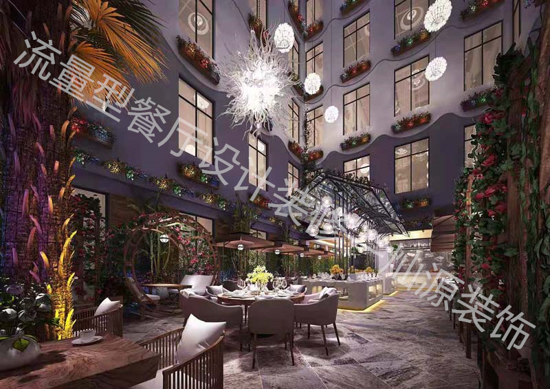 水泥工業(yè)風(fēng)餐廳設(shè)計(jì)裝修效果圖&mdash;燦源裝飾