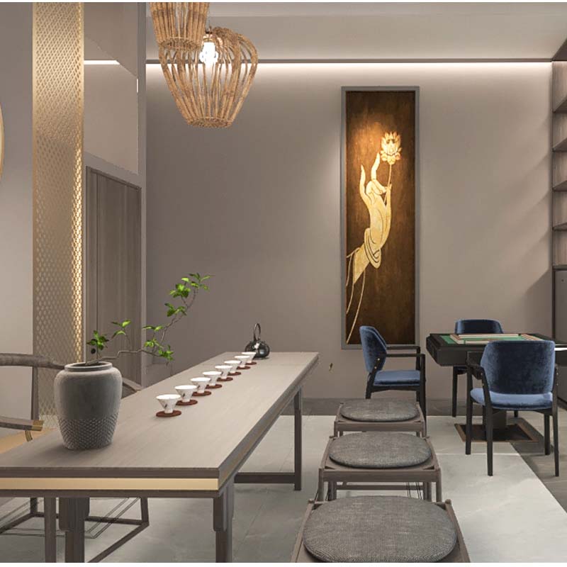 “多功能娛樂化，雅致又不失趣味性”—Loft格局南寧中式茶館設計裝修案例