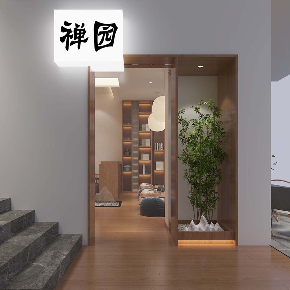 “副業(yè)多樣化經(jīng)營，接待賺錢兩不誤”——130平茶館設計裝修案例-燦源裝飾